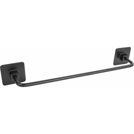 Porta Asciugamani da Bagno a Parete 30 cm Biadesivo o Viti Cold Wind - Colore: Nero