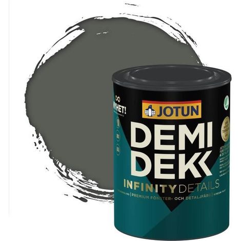 Peinture Bois - DEMIDEKK INFINITY DETAILS - Lasure Opaque Satinée - RAL 7010 - Gris Tente - 0,75L (1/2)