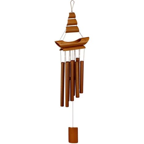 Carillon À Vent - Bambou - 72 x 20 x 6 cm - Pour Intérieur Et Extérieur - 1 Pièce (1/5)