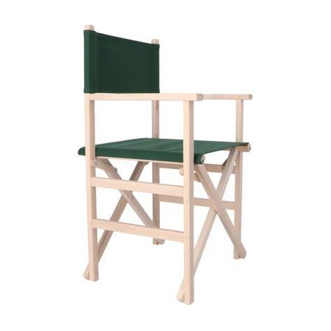Sillon director ARANAZ sin barniz lona verde oscuro