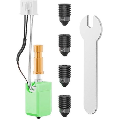 Verbessertes Hotend-Kit mit gehärteten Düsen (0,2/0,4/0,6/0,8 mm) für Anycubic Kobra S1/S1 Combo 3D-Drucker (1/5)