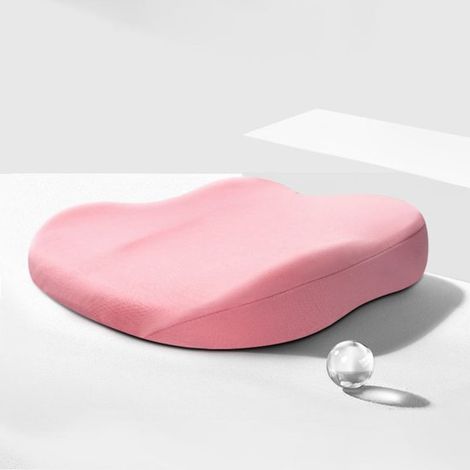 Cojín de asiento de espuma viscoelástica para coche - Rosa (1/5)