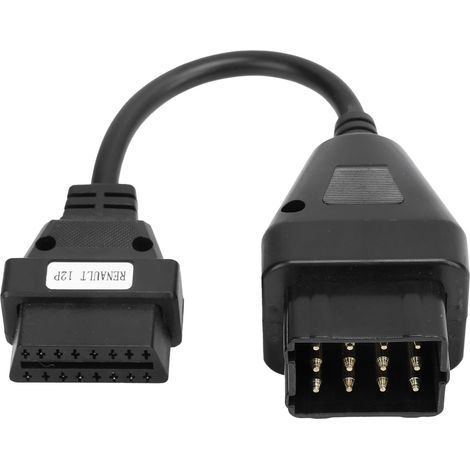 Adaptateur OBD2 Professionnel 12 Broches vers 16 Broches Câble Extension Diagnostic Auto Voiture (1/5)