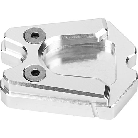 Plaque d'extension de béquille latérale en aluminium CNC pour Piaggio Vespa GTS 300ie Sprint LX, argent, patin de repose-pied (1/3)