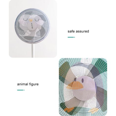 Protection anti-poussière pour les doigts, housse de ventilateur anti-pincement, filet de protection lavable pour ventilateur électrique (1/5)