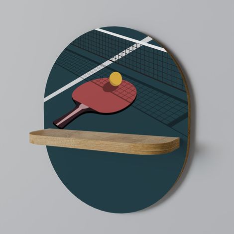 PING-PONG-SPIEL Ovales Regal (1/5)