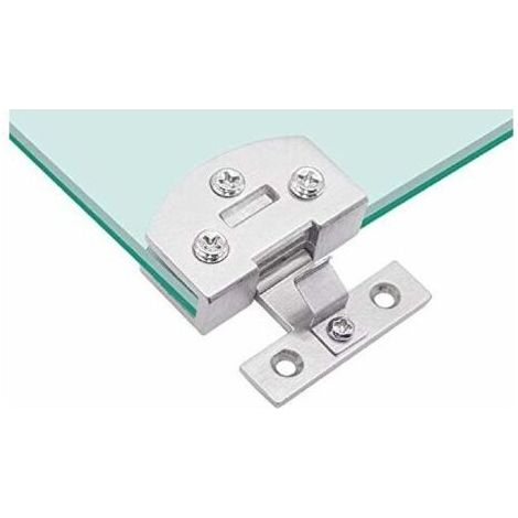 QORVA
-1 paire de charnière de porte en verre armoire vitrine armoire à vin clip charnière de porte pièces de rechange, convient pour verre épais de 5-8mm (argent),de