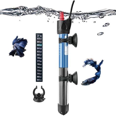 Chauffage d'aquarium 50 W Verre de quartz Température réglable de 20 à 34 °C Pour eau douce et eau de mer 15 à 55 L (1/5)