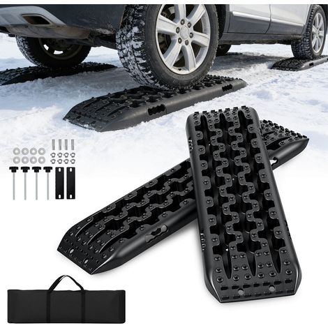 TolleTour Piastre da recupero 2 pezzi 10T con borsa e supporto per 4x4 SUV camper
