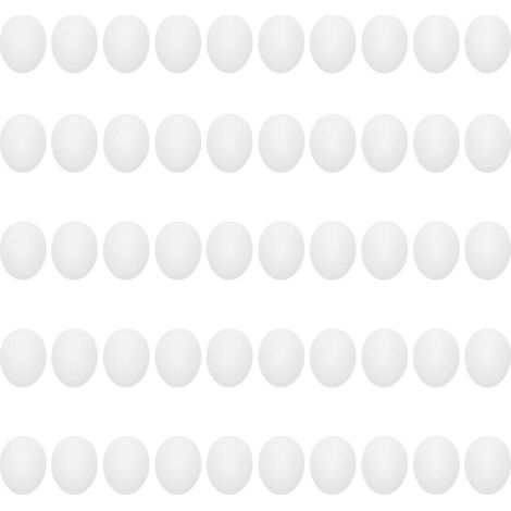 50 œufs de pigeon artificiels en plastique, œufs solides, accessoires d'élevage pour oiseaux (1/5)