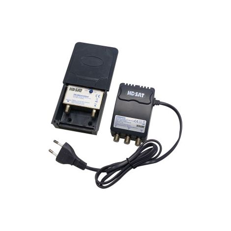 Préamplificateur de mât 5G TNT UHF – Gain réglable jusqu'à 38 dB – 1 entrée et 2 sorties – Alimentation 220V incluse – Hdsat (1/3)