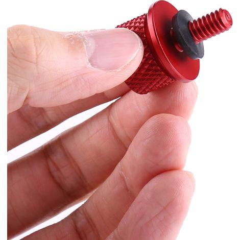 universelle rote Aluminium-Motorradsitzschraube für Soziussitz, 1/4" (6 mm) Gewinde (1/5)