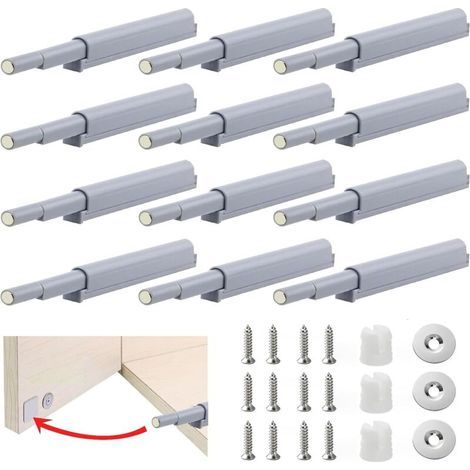 [JAMAIS UTILISÉ] 12 Pcs Push to Open Aimant Poussoir Porte Placard Loquet Magnetique, Amortisseur Porte Placard Push to Open, Poussoir Porte Placard Push Open Porte (1/4)