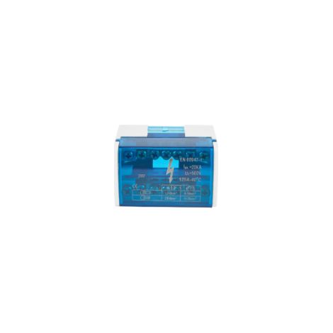 Répartiteur pour tableau électrique 2P 7 bornes 125A – Tension 500V – Montage sur rail TH35 – BLK27 (1/4)