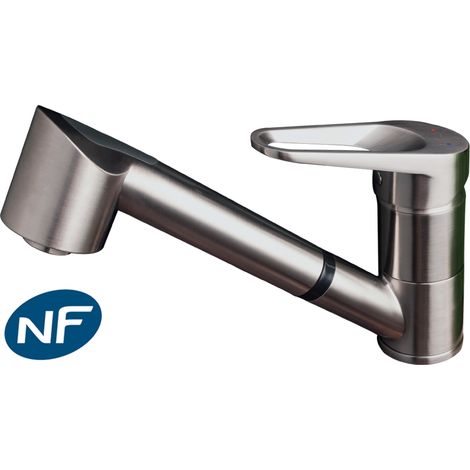 Essebagno Embla Spültischarmatur mit ausziehbarer Brause in Edelstahloptik