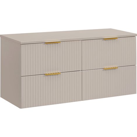Petits-Meubles – Meuble sous-vasque 120 cm – Plan de toilette en mélaminé et MDF – 70% bois certifié FSC – Dimensions 120,8 x 46 x 59 cm (1/5)