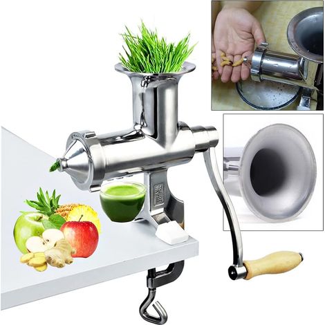 Manuelle Weizengraspresse Edelstahl Weizengras Entsafter Beerenpresse Saftpresse für Obst und Gemüsepresse