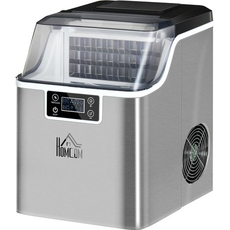 Machine à glaçons, distributeur de glaçons, 20 kg/24 h, réservoir d'eau de 3,2 L, argentée