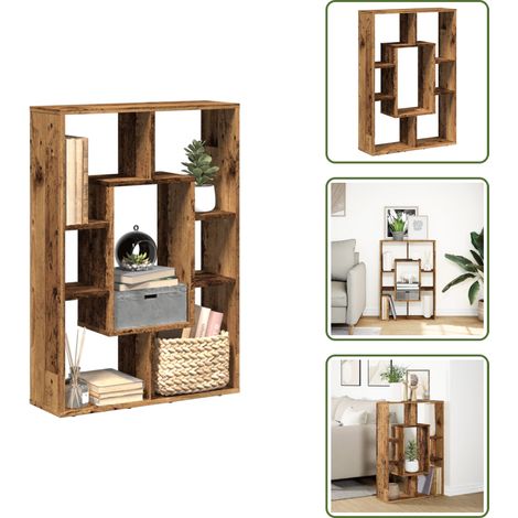 Libreria per soggiorno - vidaXL Libreria Legno Antico 63x20x90 cm in Truciolato - Libreria per studio