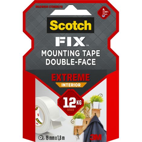 Rubans d’assemblage double face pour un usage intérieur Scotch-FIX™ Extreme PGS05-1918-P, 19 mm x 1,8 m, 2 rouleaux au total (1/5)