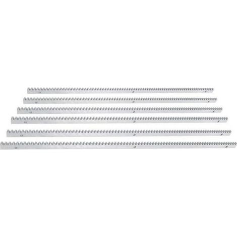 Rail denté - OUKANING - 6 m - Acier galvanisé - Capacité 2000 kg - IP44 (1/4)