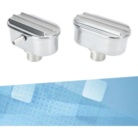 Kit de couvercle de soupape en aluminium avec aérateur PCV poli à ailettes ovale 6100FP pour remplacement (1/5)