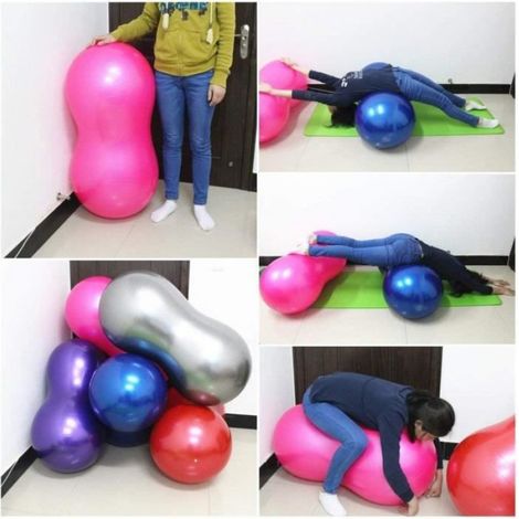 Ballon d'exercice en forme de cacahuète pour le fitness, le yoga et la kinésithérapie - Violet (1/4)