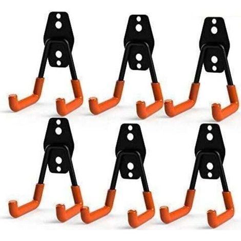Ganci di stoccaggio doppi per garage in acciaio robusto per organizzare gli utensili elettrici Piccoli ganci a U (confezione da 6) - Fai da te ›stoccaggio e organizzazione› organizzazione del garage (1/4)