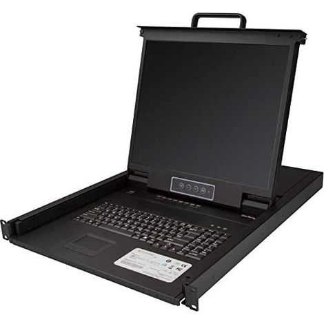 StarTech.com RKCONS1908K Konsolenregal 48,3 cm (19") 1280 x 1024 Pixel Stahl Schwarz 1U (1/5)