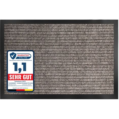 Schmutzfangmatte Dura Fußmatte mit Rutschfester Rückseite Beige 90 x 150 cm