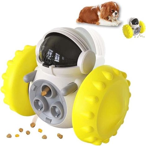 Jouet pour Chien - Jouet D'alimentation pour Chien - Distributeur de Friandises pour Chien - pour Chiens et Chats - Abs - Jaune - 13, 8 x 8 x 11, 1 cm (1/5)