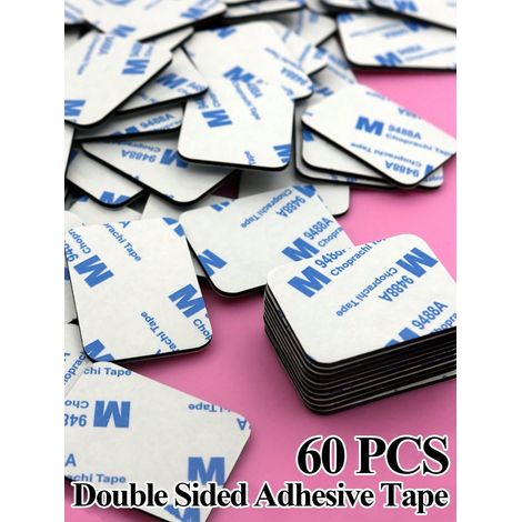 Ruban adhésif double face ultra résistant, noir, en mousse de formes multiples, pour murs, sols, portes, idéal pour travaux manuels, arts et applications plastiques, non imperméable (1/4)