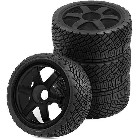 17-mm-Reifen- und Nabensatz für WRC1/7/8 RC-Cars (Schwarz) (1/5)