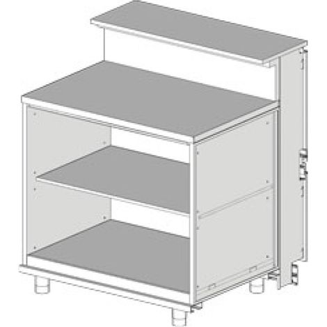 Comptoir neutre avec tablette service 1000 mm - Diamond