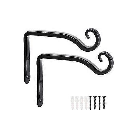 Wandhaken-Pflanzenhalterung, 14,4 cm (5,67 Zoll), 2er-Pack, Schwarz