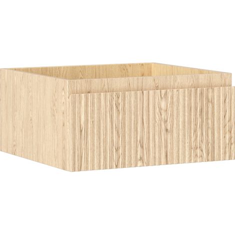 Mexen Rivel Badezimmerschrank für Waschbecken 50 cm, 1 Schublade, geriffelt, Eiche - 91A20-05023-1-BF81 (1/5)