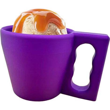 Pintes de crème glacée réutilisables – Plateau à dessert de fête  avec impression 3D, support à dessert réutilisable avec poignée pour la cuisine, le stockage des aliments, l'école, les fêtes (1/5)