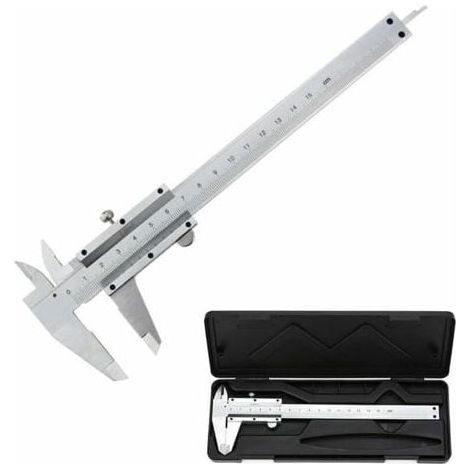 Analogue steel caliper, 150 mm/0.02 mm, high-precision micrometer with depth measurement, professional indoor and outdoor use MUMU (1/4)