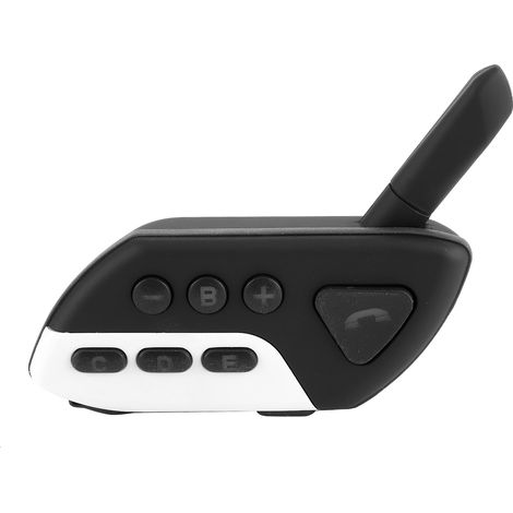 Casque de moto avec talkie-walkie intégré, oreillette Bluetooth, vitesse maximale 120 km/h, réduction du bruit, blanc (1/5)
