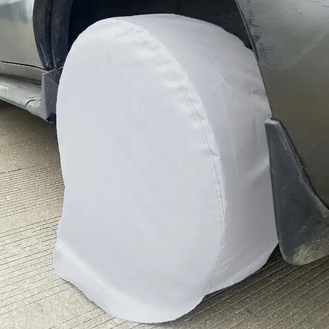 Housse de pneu en 4 pièces, imperméable et anti-poussière, pour voitures, camions, remorques, camping-cars et caravanes.