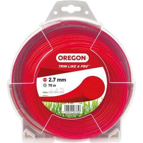 Oregon Coloured Line Freischneidefaden, Rot, 2,7 mm Fadendicke, Länge 70 m (1/4)