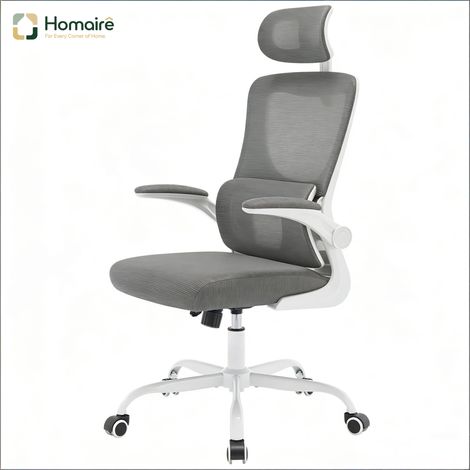 Grauer Bürostuhl 67,5 x 62 x 123,5 cm HOMAIRE (1/5)