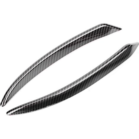 Lot de deux baguettes de garniture de spoiler de pare-chocs avant texturées en fibre de carbone, adaptées aux modèles Jeep Wrangler L-type 2007-2017. (1/5)