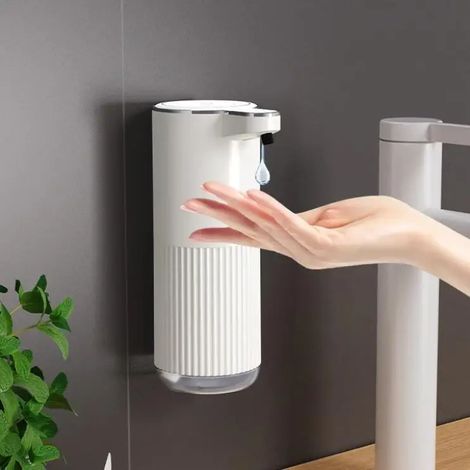Distributeur automatique de savon liquide USB (type gel) de 360 ml, lave-mains sans contact à capteur infrarouge. (1/5)