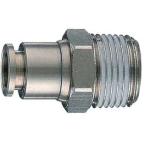 Raccordo dritto con innesto automatico e filettato maschio conico - attacco conico 1/4"m ø mm.10 art.50/a8 10 pezzi Ani