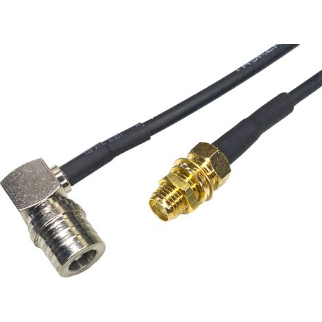 Anschlusskabel QMA RA-Stecker / SMA-Buchse RG174 20 cm (1/4)
