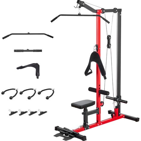 Mophorn Máquina de polea para ejercicios de dorsales y remo, equipo 3 en 1 para gimnasio en casa con asiento ajustable en 3 posiciones, rodillo de espuma ajustable en 4 niveles, capacidad de 181 kg (1/5)