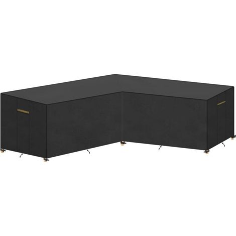 Wasserdichter Sofabezug, Gartenmöbelbezug, Gartenmöbelplane, Möbelschutzbezug, L-förmiger Ecksofabezug, geeignet für 215 x 215 x 87/80 cm