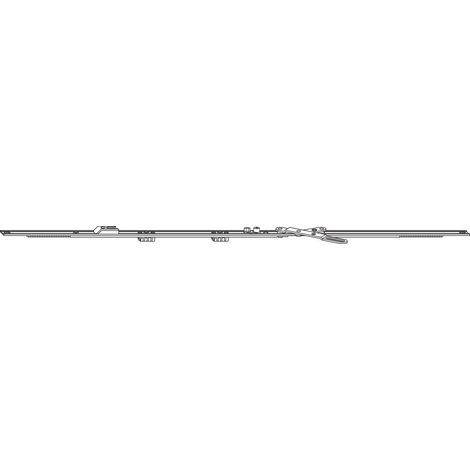 ROTO NT/NX Stulpflügelgetriebe mittig/variabel L= 630 mm silber (1/2)