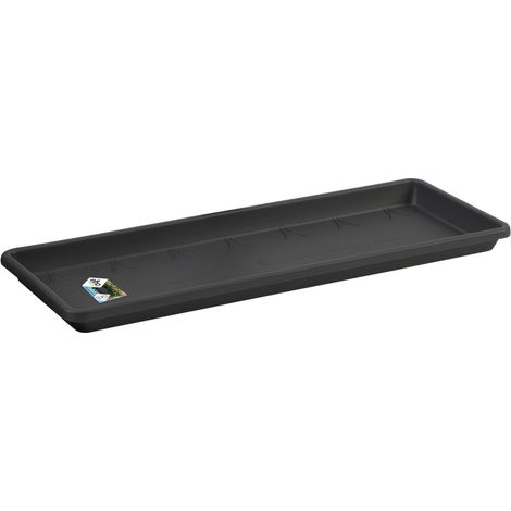 Elho Barcelona Balconnière Soucoupe 90 - Noir - L 86 x B 17.1 x H 3 cm - Balconextérieur - 100% recyclé